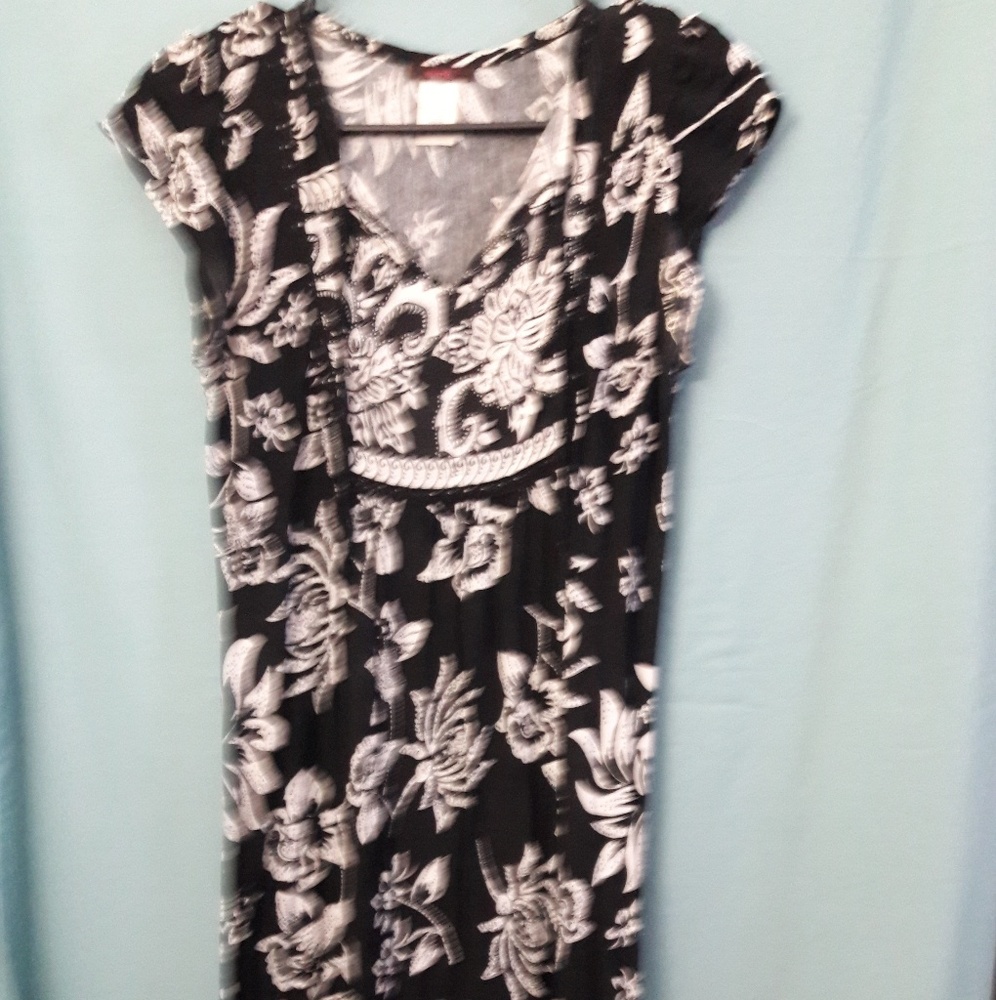 black and white dress